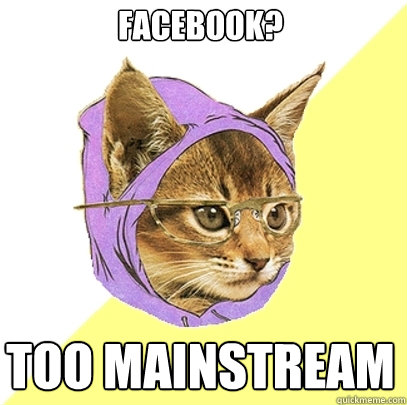 Facebook? too mainstream  Hipster Kitty