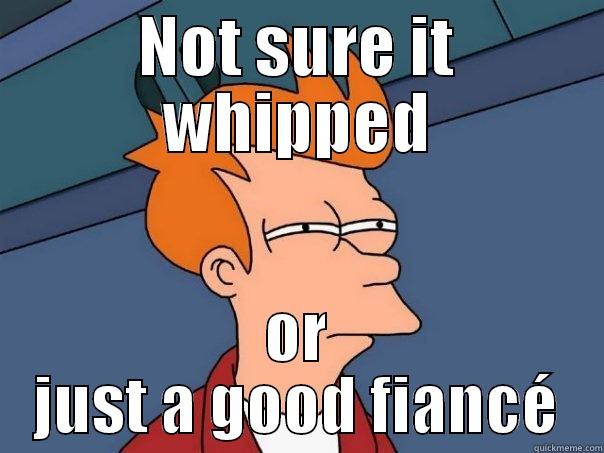 NOT SURE IT WHIPPED OR JUST A GOOD FIANCÉ Futurama Fry