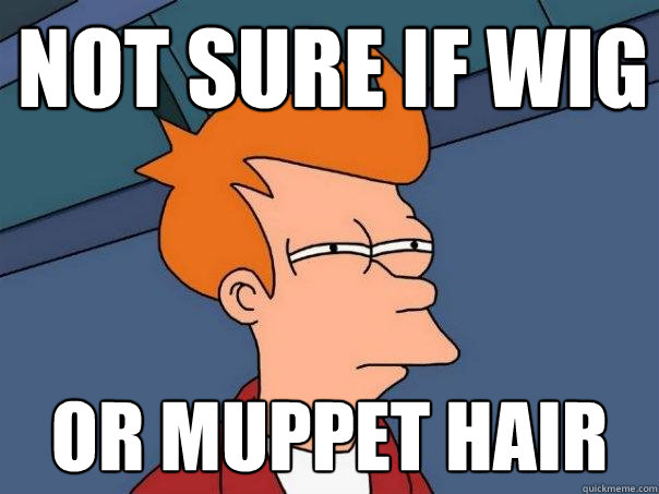 Not sure if wig Or muppet hair  Futurama Fry