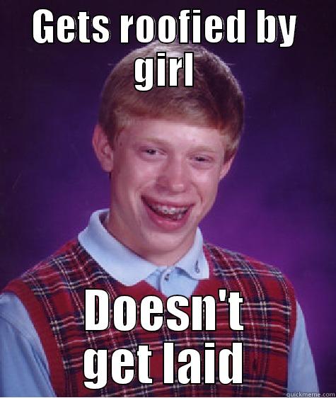 GETS ROOFIED BY GIRL DOESN'T GET LAID Bad Luck Brian