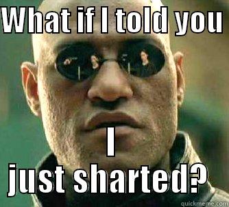 WHAT IF I TOLD YOU  I JUST SHARTED?  Matrix Morpheus