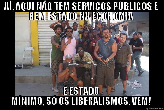 AÍ, AQUI NÃO TEM SERVIÇOS PÚBLICOS E NEM ESTADO NA ECONOMIA É ESTADO MÍNIMO, SÓ OS LIBERALISMOS, VEM! Misc