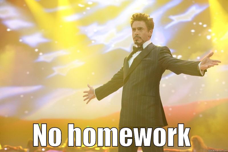  NO HOMEWORK Misc