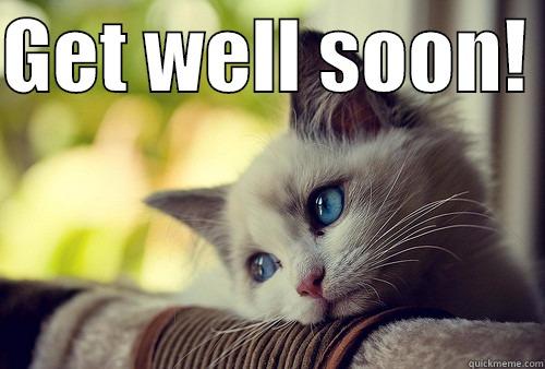 GET WELL SOON!   First World Problems Cat