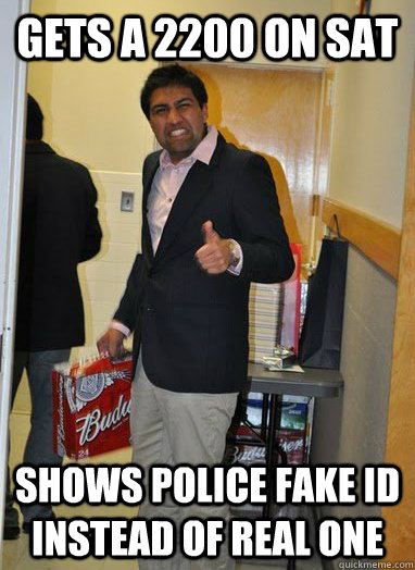 Gets a 2200 on SAT Shows Police fake ID instead of real one  