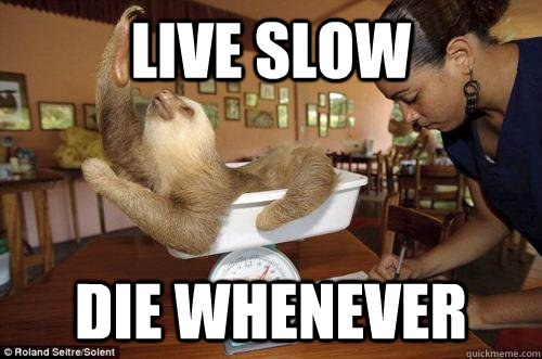 Live slow Die whenever - Live slow Die whenever  Dramatic Sloth