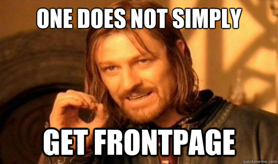 One Does Not Simply get frontpage   Boromir