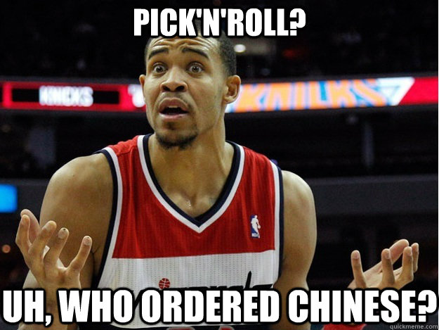 Pick'n'roll? Uh, who ordered Chinese? - Pick'n'roll? Uh, who ordered Chinese?  dumb javale mcgee