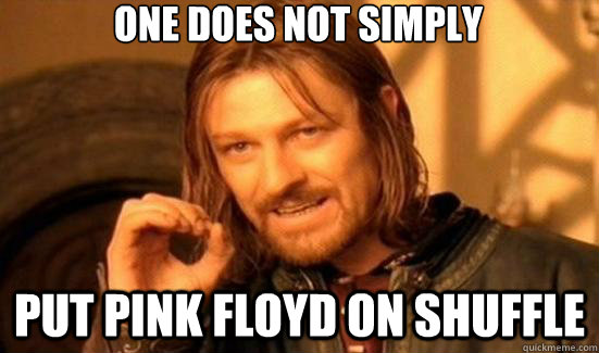 One does not simply Put pink floyd On shuffle  90s Boromir