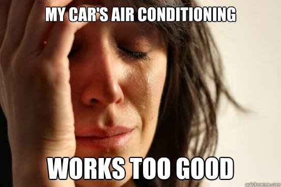 My car's air conditioning  works too good  First World Problems