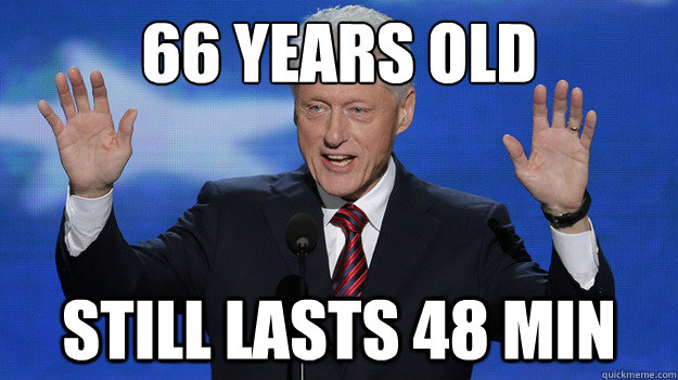 66 Years old  Still lasts 48 min  