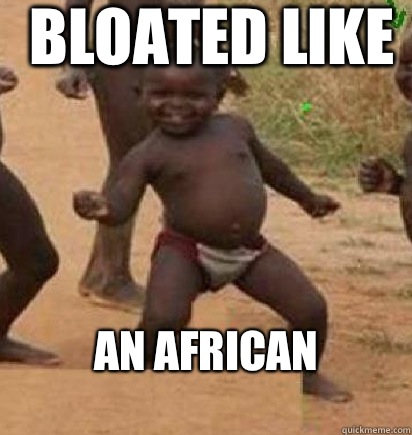Bloated like  An African   dancing african baby