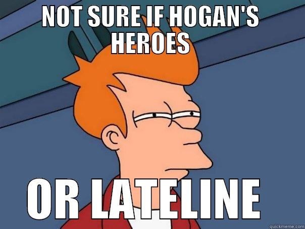 NOT SURE IF HOGAN'S HEROES OR LATELINE  Futurama Fry