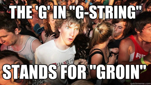 the 'g' in 