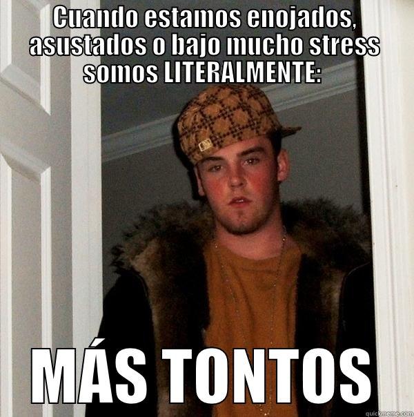 CUANDO ESTAMOS ENOJADOS, ASUSTADOS O BAJO MUCHO STRESS SOMOS LITERALMENTE:  MÁS TONTOS Scumbag Steve