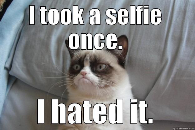 I TOOK A SELFIE ONCE. I HATED IT. Grumpy Cat