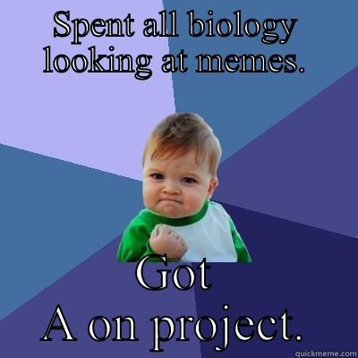 Memeing up Biology - SPENT ALL BIOLOGY LOOKING AT MEMES. GOT A ON PROJECT. Success Kid