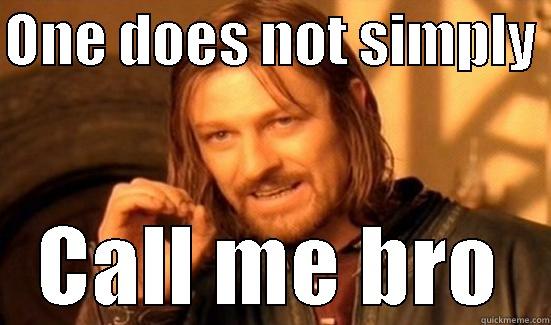 call me :P - ONE DOES NOT SIMPLY  CALL ME BRO Boromir
