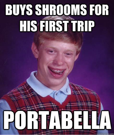 Buys shrooms for his first trip Portabella  Bad Luck Brian