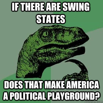if there are swing states does that make america a political playground?  - if there are swing states does that make america a political playground?   Misc