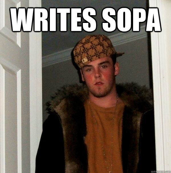 Writes sopa   Scumbag Steve