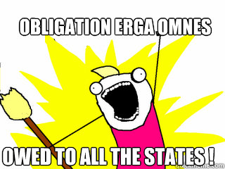 Obligation erga omnes Owed to all the states !  All The Things