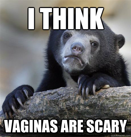 I think vaginas are scary  Confession Bear