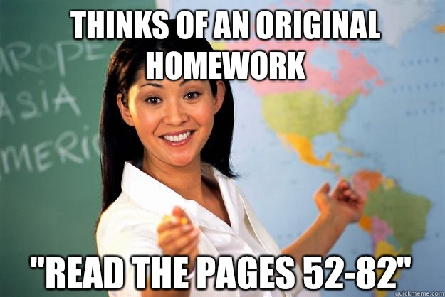 Thinks of an original Homework 