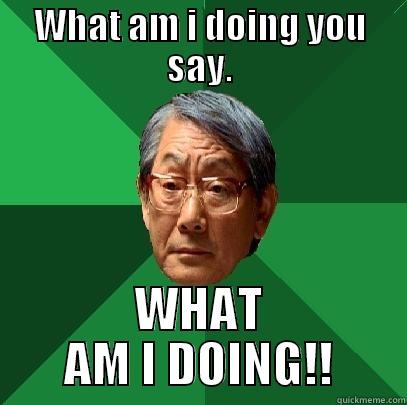 WHAT AM I DOING YOU SAY. WHAT AM I DOING!! High Expectations Asian Father