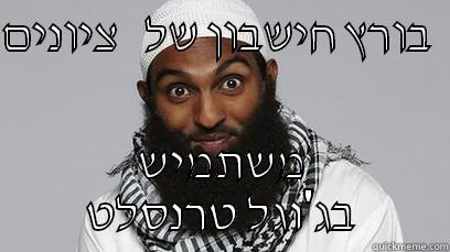 בורץ חישבון של   ציונים   משתמיש בג'וגל טרנסלט Misc