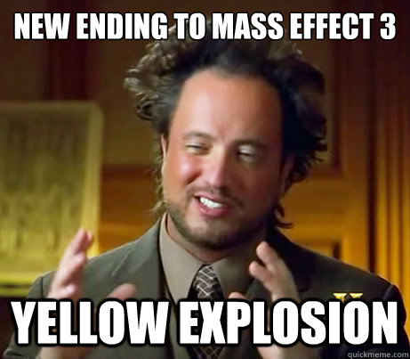 new ending to mass effect 3 Yellow explosion - new ending to mass effect 3 Yellow explosion  Asians
