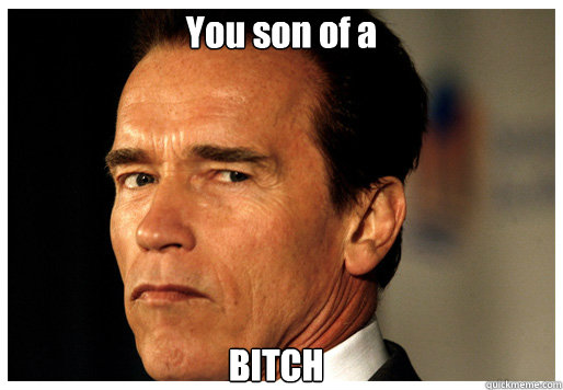 You son of a BITCH - You son of a BITCH  Arnold Schwarzenegger