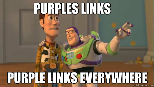 Purple links everywhere purples links everywhere  Everywhere
