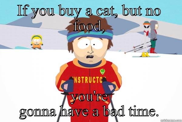 IF YOU BUY A CAT, BUT NO FOOD, YOU'RE GONNA HAVE A BAD TIME. Super Cool Ski Instructor