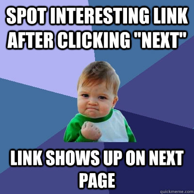 spot interesting link after clicking 