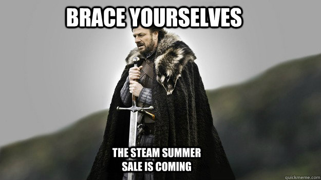 BRACE YOURSELVES THE STEAM SUMMER SALE IS COMING - BRACE YOURSELVES THE STEAM SUMMER SALE IS COMING  Ned stark winter is coming