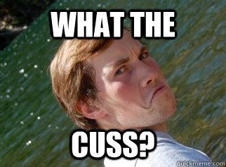 WHAT THE CUSS?  FRAY FRAY