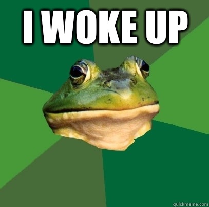 I woke up   Foul Bachelor Frog