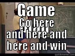 GAME PLAN: GO HERE AND HERE AND HERE AND WIN Misc