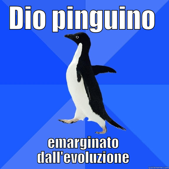 Dio Pinguino - DIO PINGUINO EMARGINATO DALL'EVOLUZIONE Socially Awkward Penguin