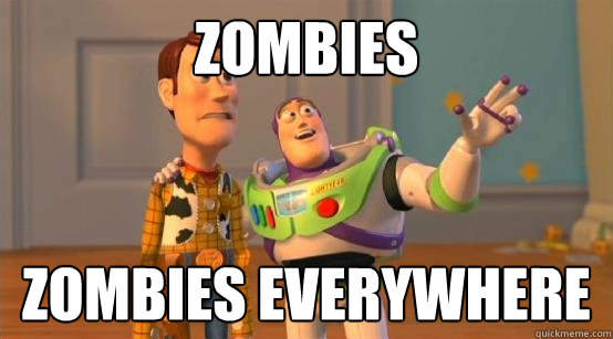 Zombies zombies Everywhere  Buzz Glitter