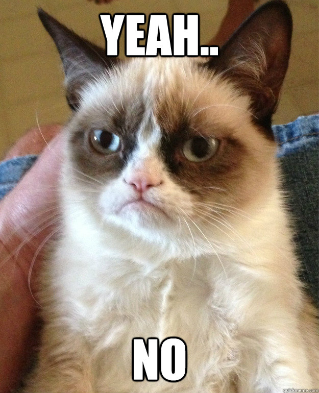 Yeah.. No - Yeah.. No  Grumpy Cat