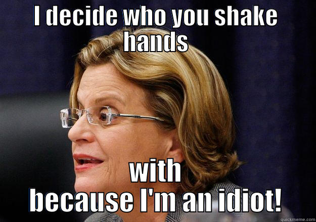 I DECIDE WHO YOU SHAKE HANDS WITH BECAUSE I'M AN IDIOT! Misc
