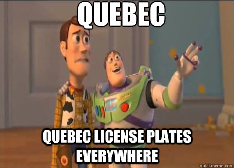 quebec  quebec license plates everywhere  