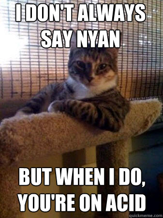 I don't always say NYAN but when I do, you're on acid  The Most Interesting Cat in the World