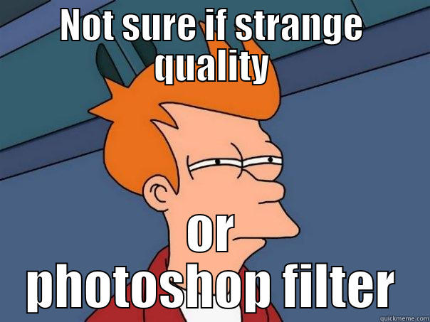 NOT SURE IF STRANGE QUALITY OR PHOTOSHOP FILTER Futurama Fry