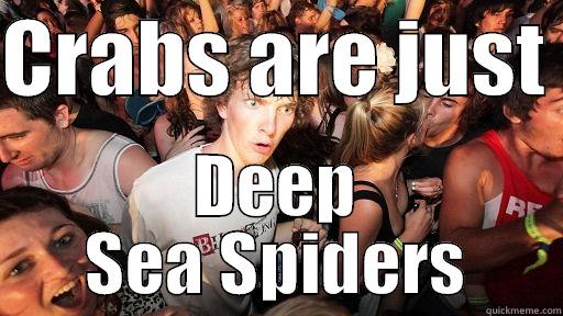 CRABS ARE JUST  DEEP SEA SPIDERS Sudden Clarity Clarence