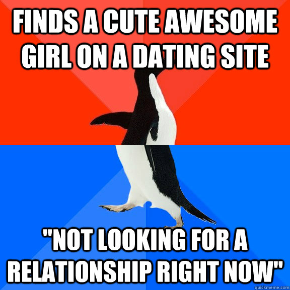 Finds a cute awesome girl on a dating site 