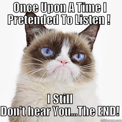 ONCE UPON A TIME I PRETENDED TO LISTEN !  I STILL DON'T HEAR YOU...THE END! Misc