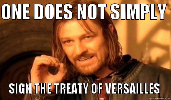 ONE DOES NOT SIMPLY  SIGN THE TREATY OF VERSAILLES Boromir